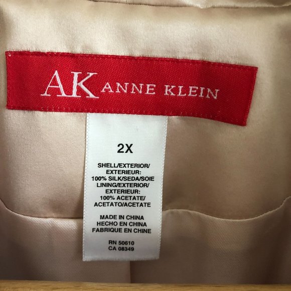 Anne Klein Pink Silk Trenchcoat Size 2X - Picture 4 of 7